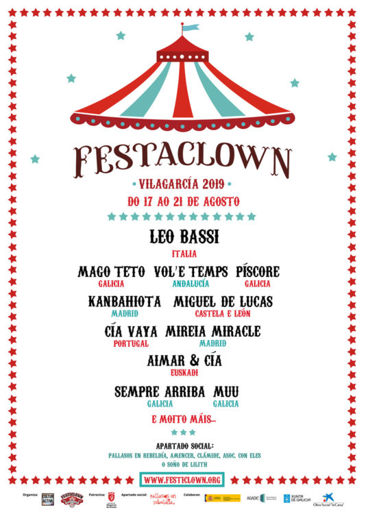 Cartel Festaclown Vilagarcía 2019"