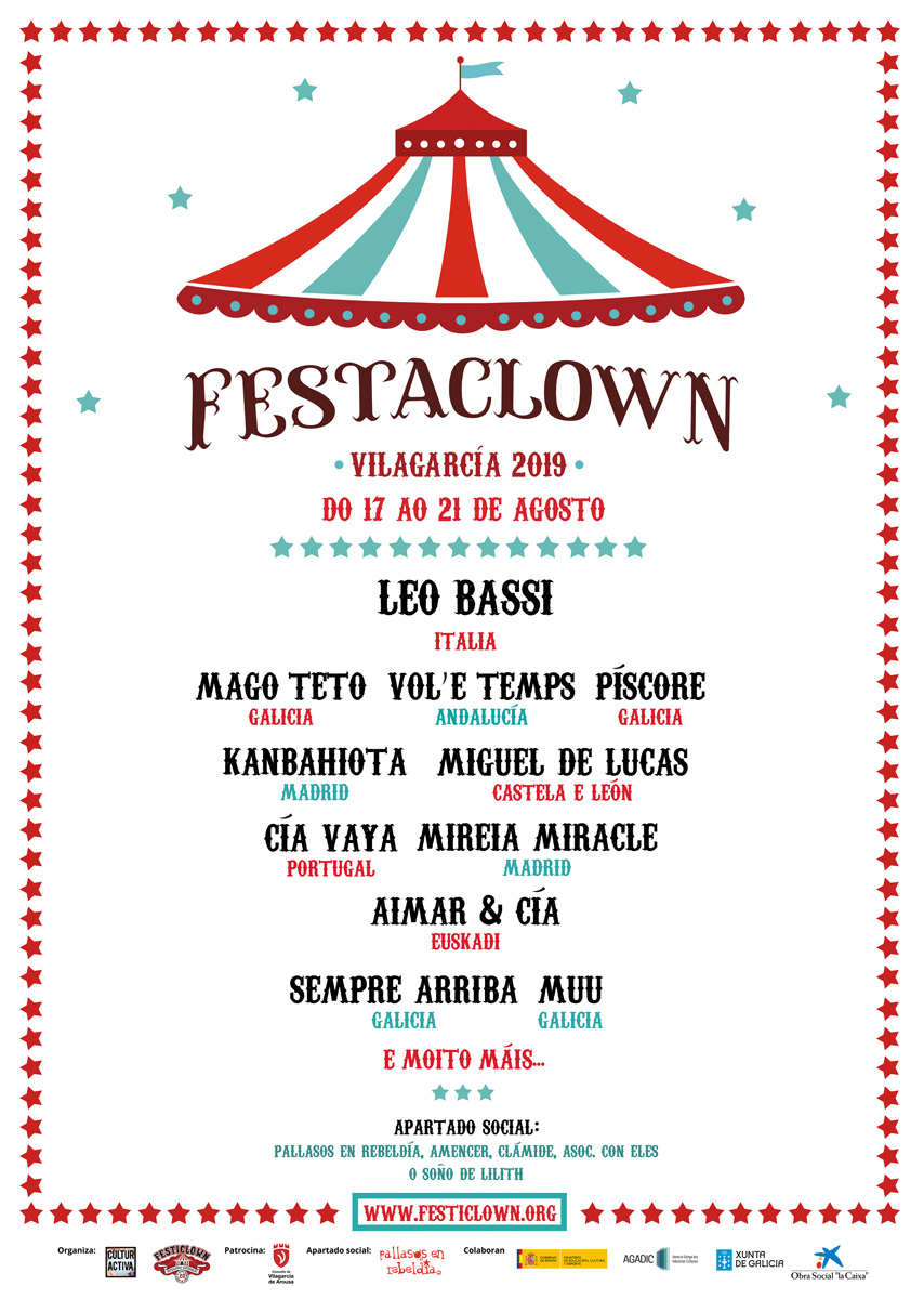 Cartel Festaclown Vilagarcía 2019