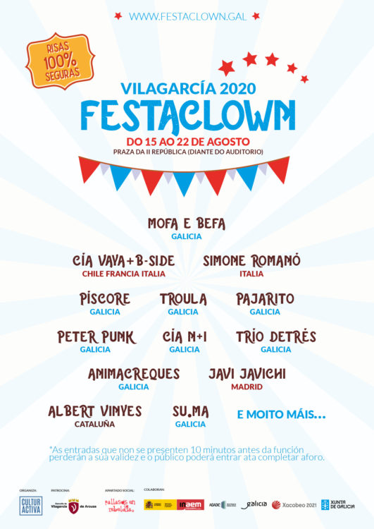 Cartel Festaclown Vilagarcía 2020"